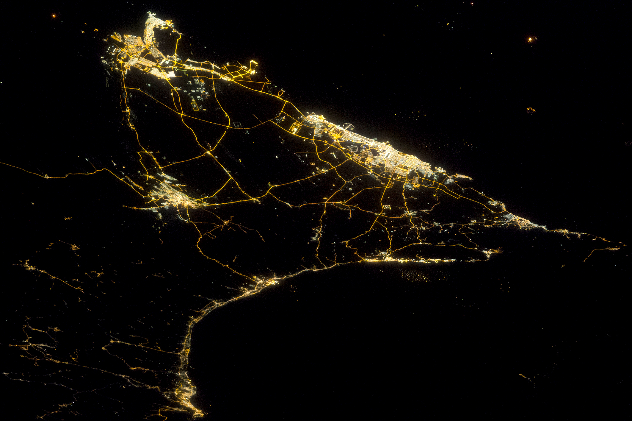 Night view of Europe.